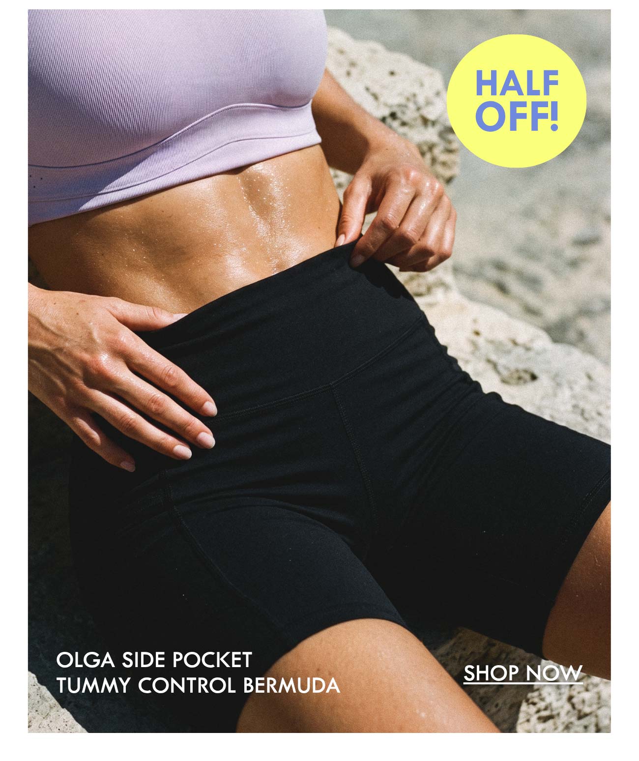 Olga Side Pocket Tummy Control Bermuda