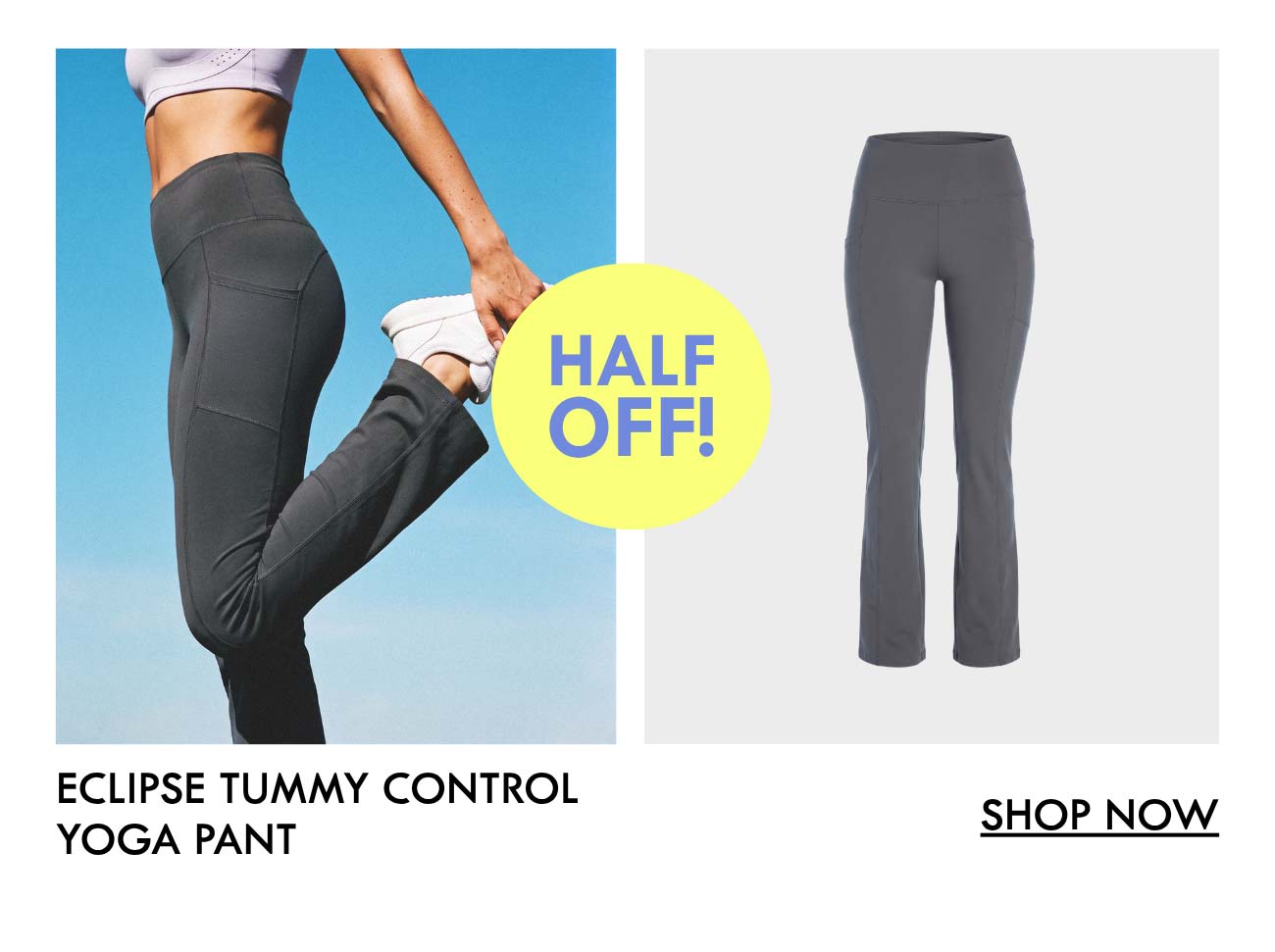 Eclipse Side Pocket Tummy Control Yoga Pant