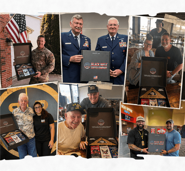 Honoring veterans with Black Rifle Coffee gift boxes and special moments