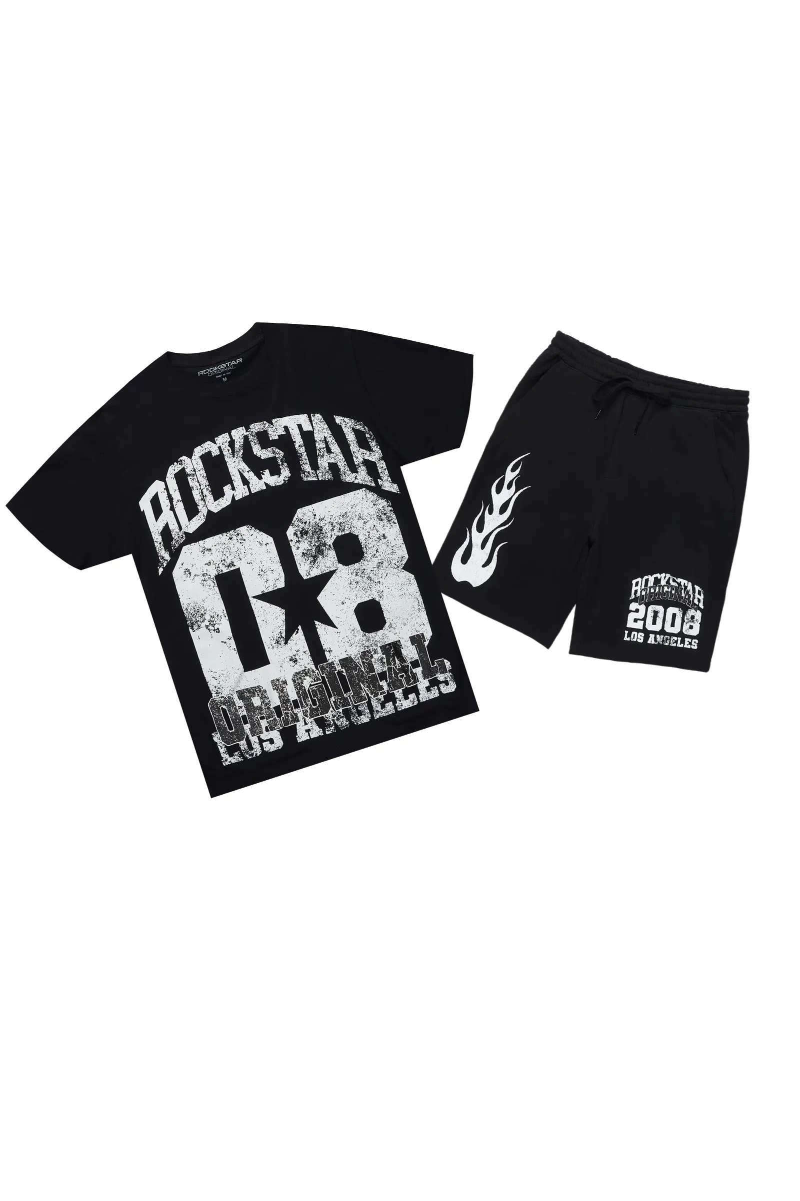 Image of Edel Black T-Shirt Short Set