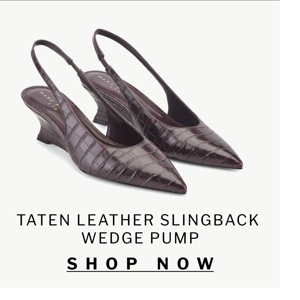 Taten leather Slingback  wedge Pump SHOP NOW