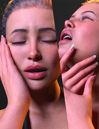 Z Basic Emotions Hurt and Pain Expressions for Genesis 9