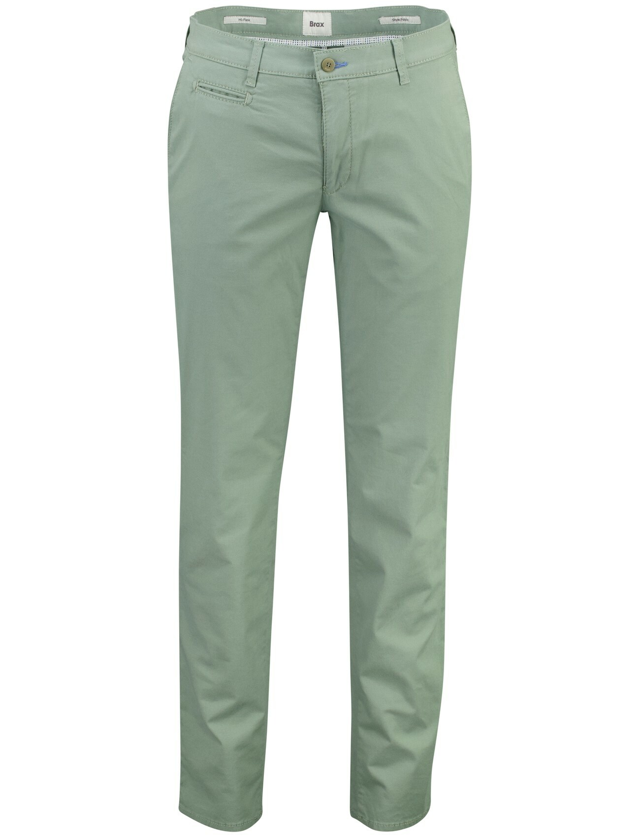 pantalon Brax Fabio groen flatfront normale fit