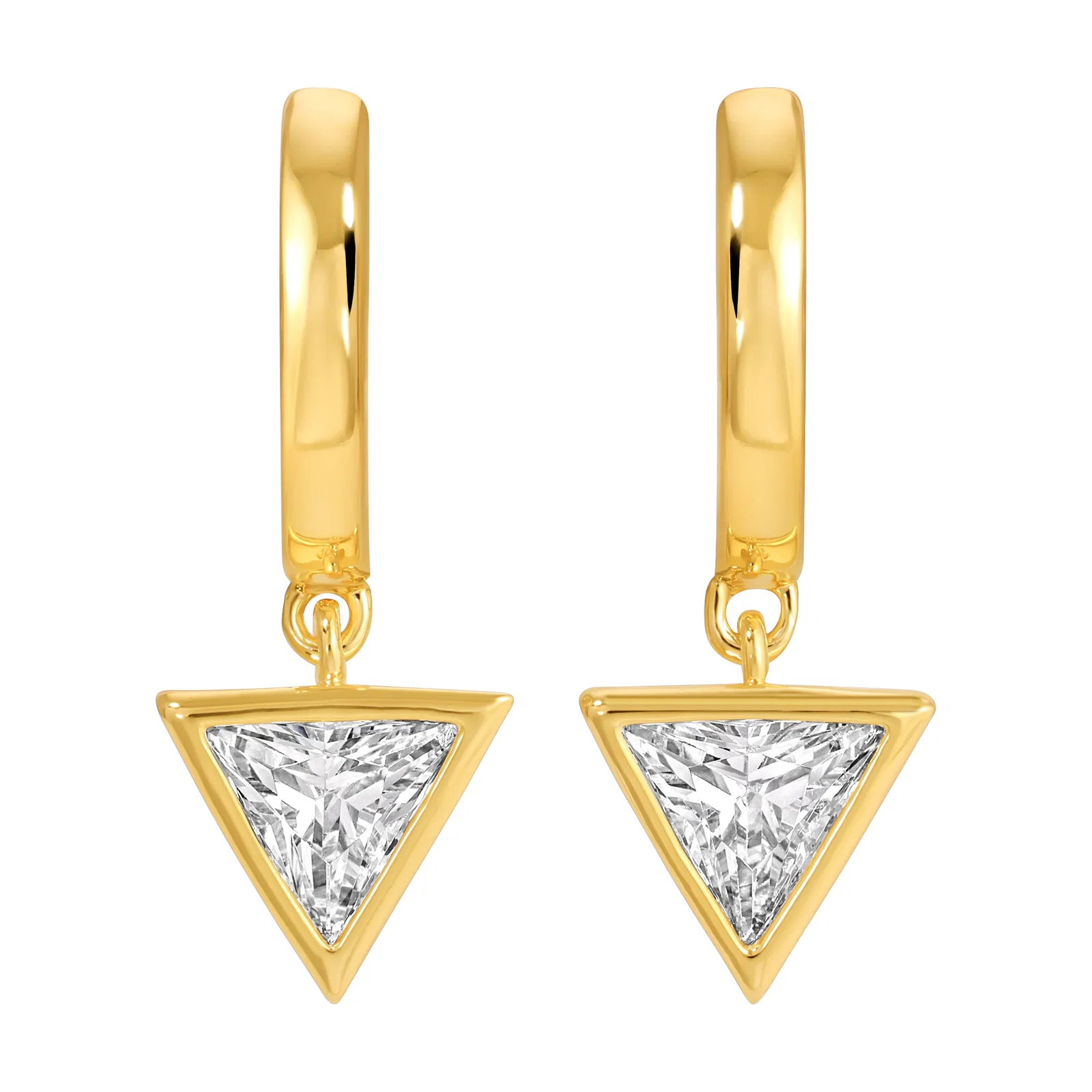 Image of The Triangle Bezel Hoops