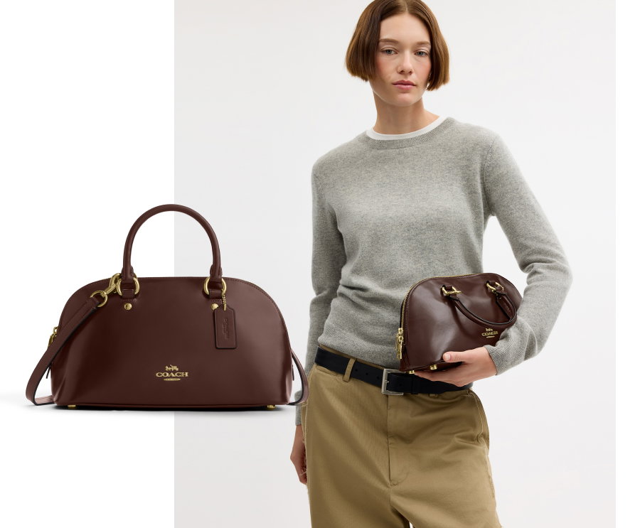 Lara Satchel Bag Gold/Maple