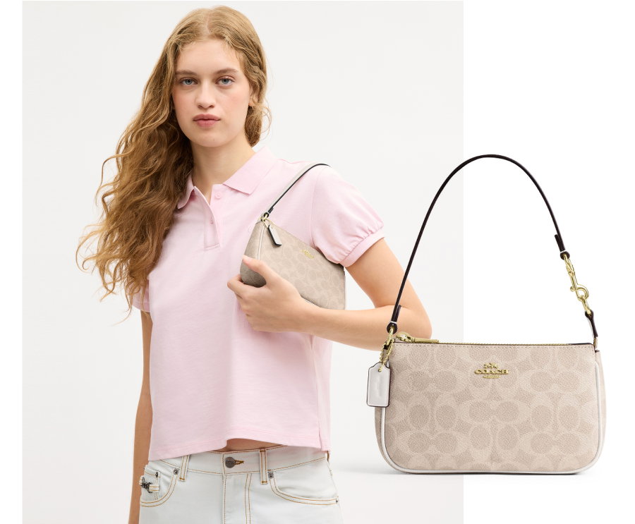Nolita 19 In Signature Canvas Gold/Sand/Chalk