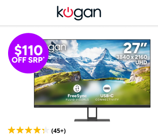 Kogan 27" UHD 4K Frameless USB-C Monitor Product Image