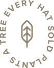 Every hat sold plants a tree logo
