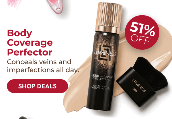 BODY COVERAGE PERFECTOR: Conceals veins and imperfections all day.