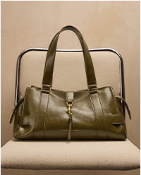 Billie Patent Crackle Shoulder Bag in Deep Olive