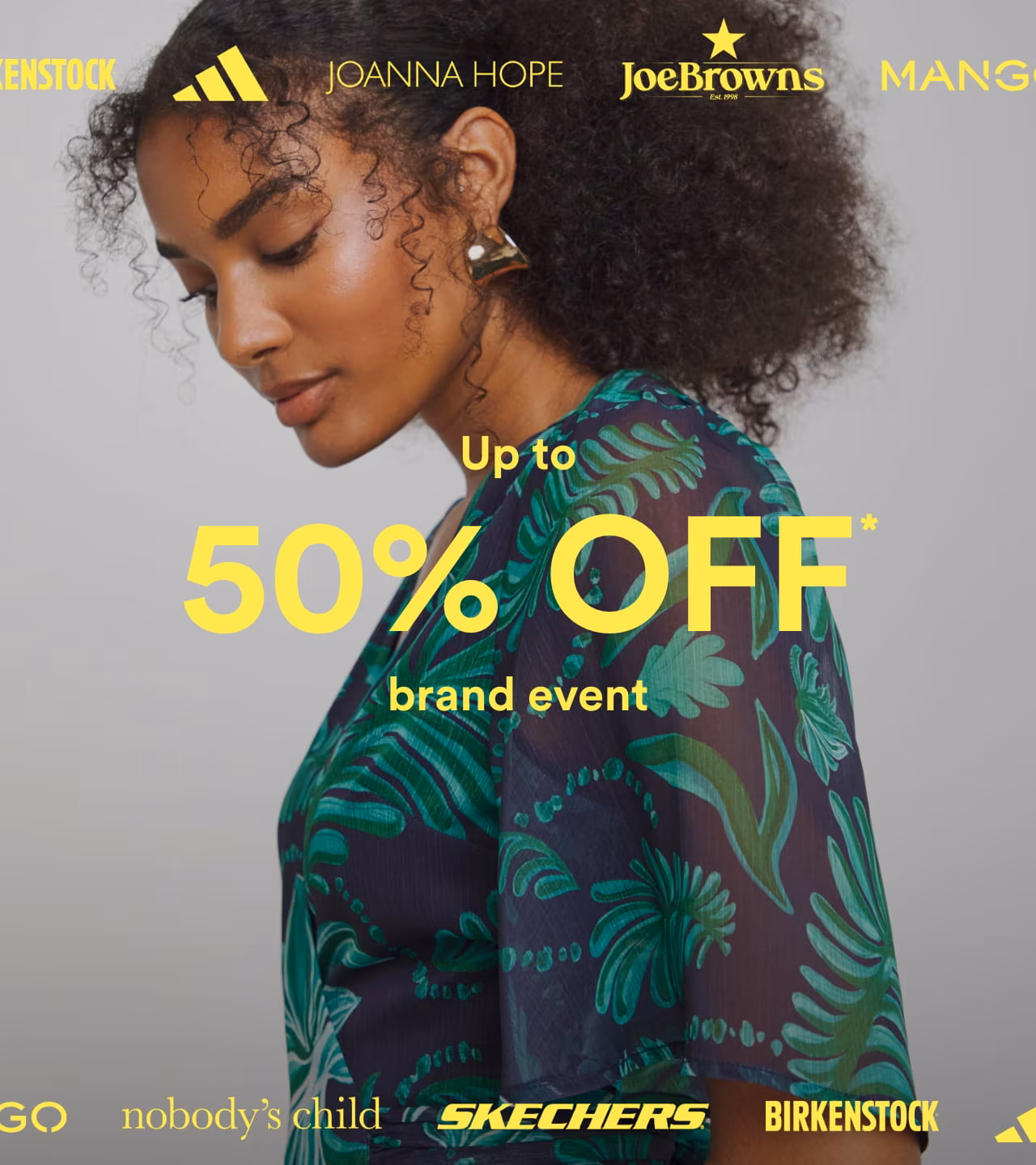 Up to 50% off brand event