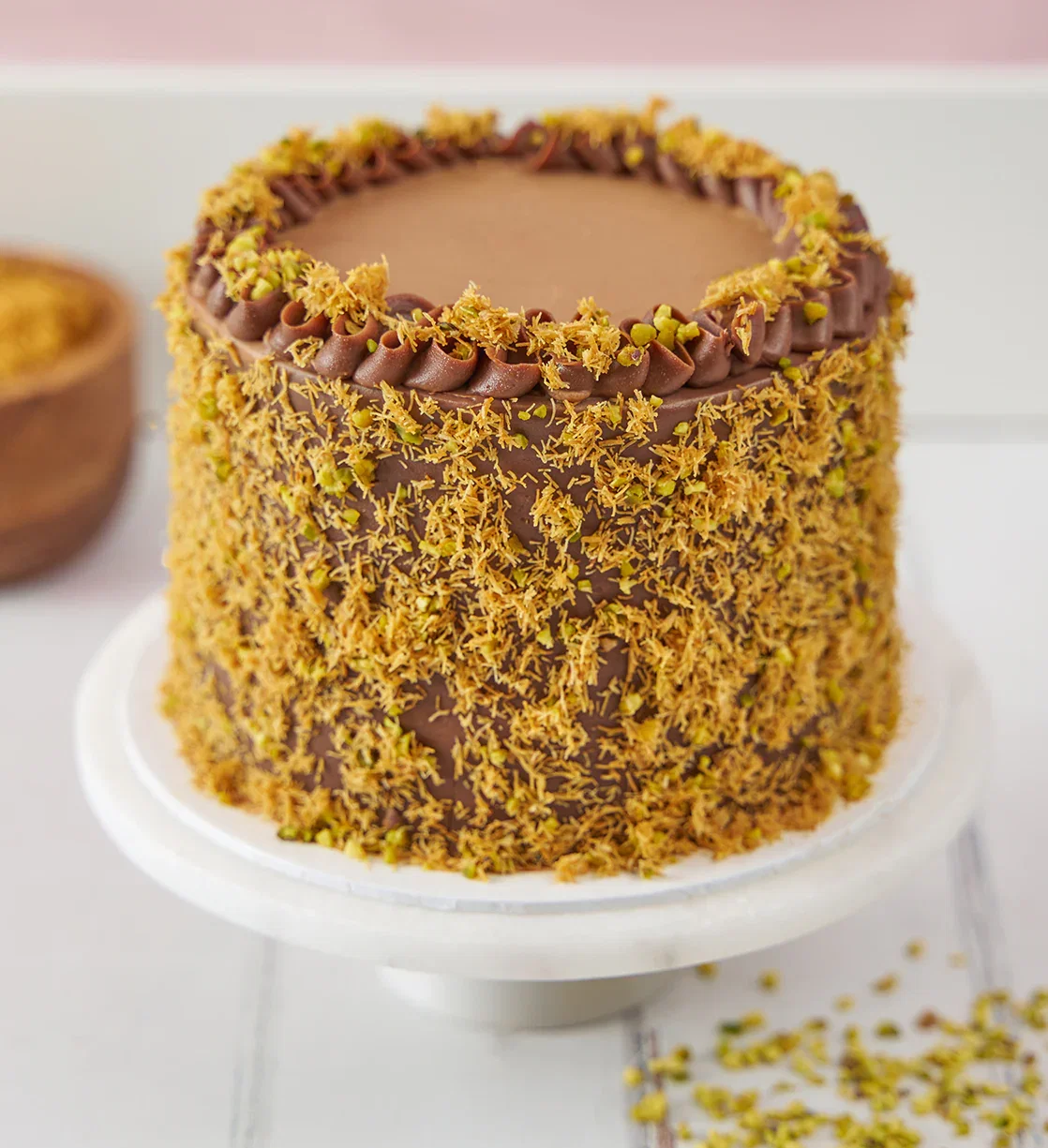 Image of Chocolate Pistachio Kunafa Nationwide Cake