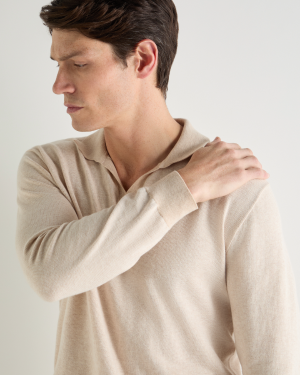 Men's Padstow Cotton Cashmere Polo Shirt