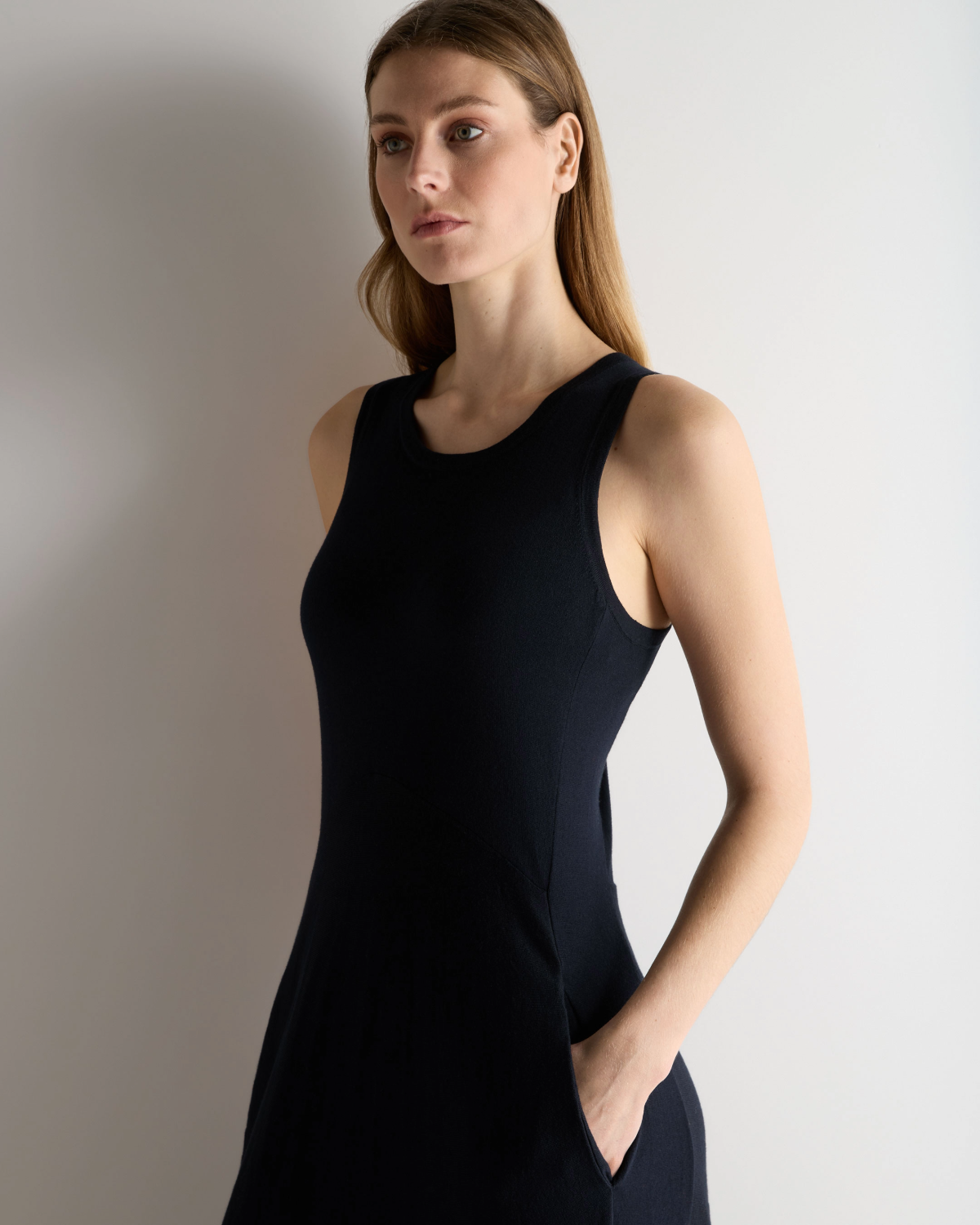 Women's Sleeveless Cotton Blend Maxi Dress