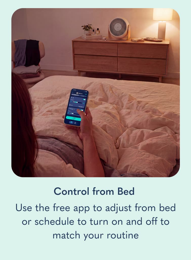 Control from bed with the free app