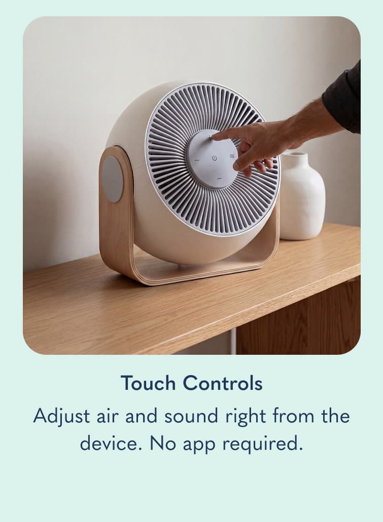 No app required - easy touch controls