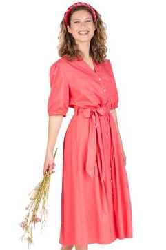 Sommerkleid - RANKA - koralle