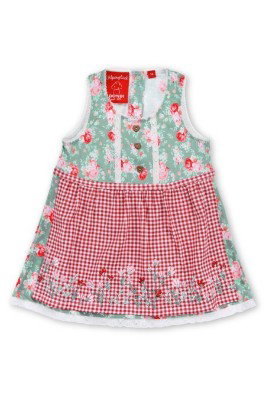 Dirndlkleid Baby/Kleinkind - SOMMERBLUMEN - salbei/rot