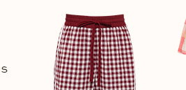 Lawson Track Pants - Burgundy Gingham