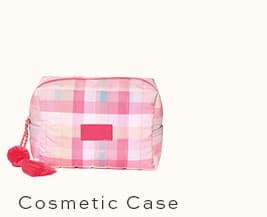 Cosmetic Case - Pink Picnic Plaid