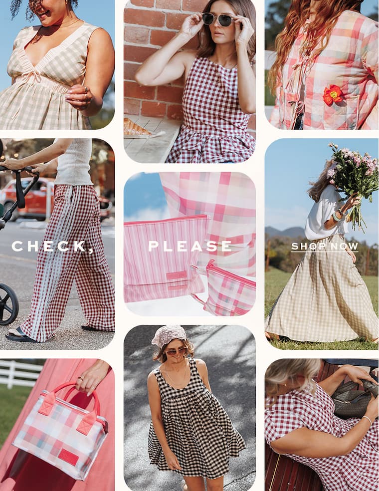 Check, please! Shop gingham.