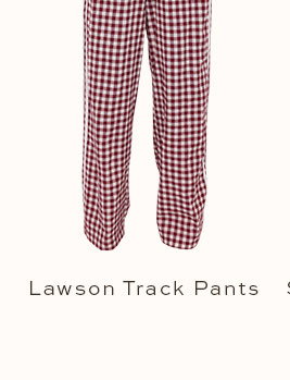 Lawson Track Pants - Burgundy Gingham