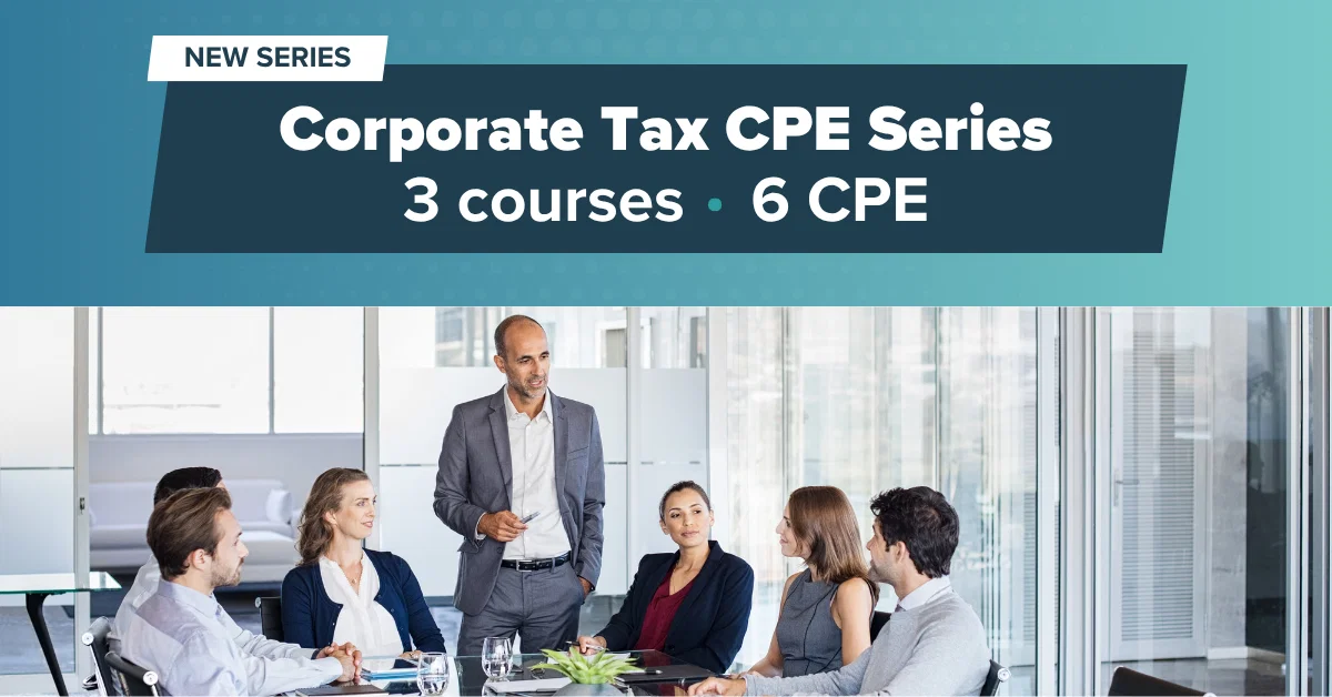 New Course Series: Corporate Tax CPE Series