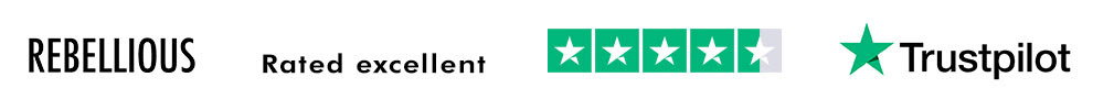 Rebellious, Rated Excellent, 4.5 Stars Trustpilot