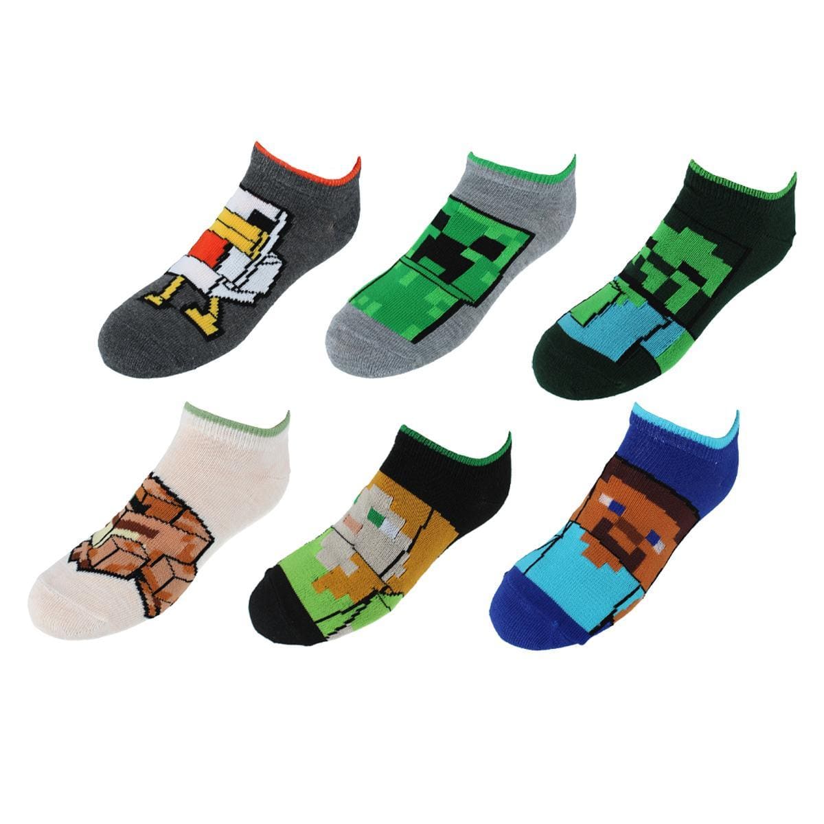 Image of CTM® Kid's Minecraft Graphics Socks (6 Pack)