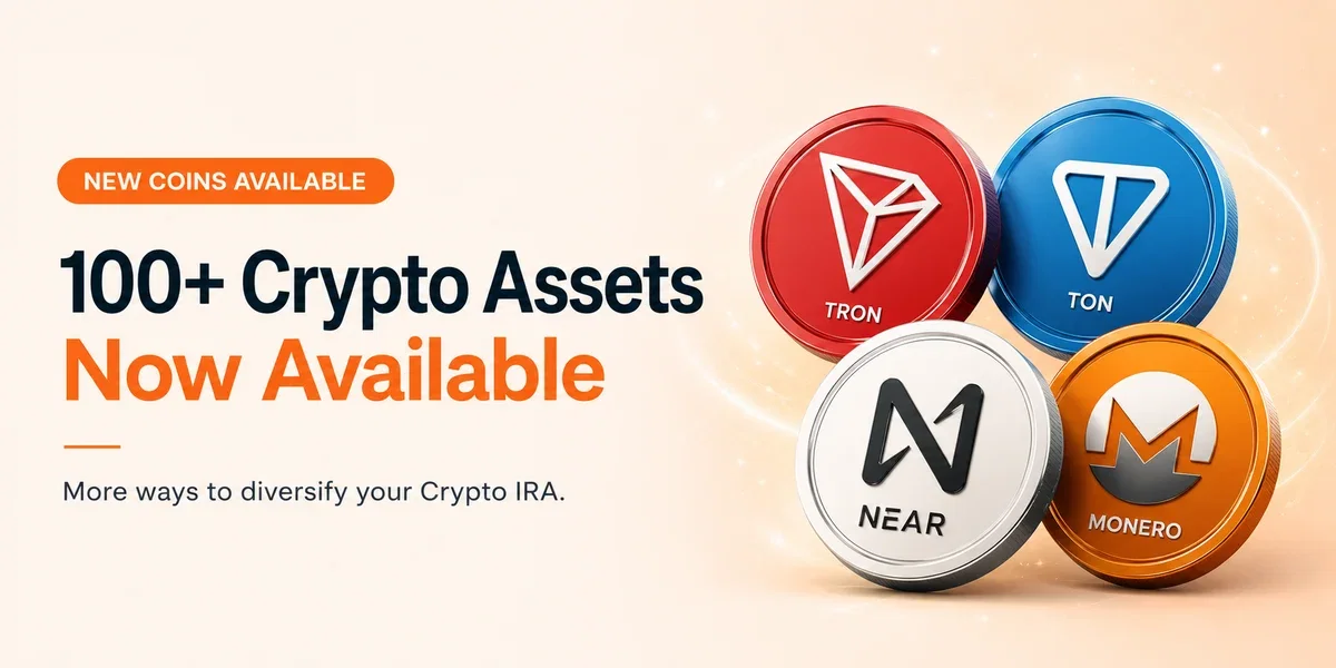 100+ Crypto Assets Now Available at BitcoinIRA