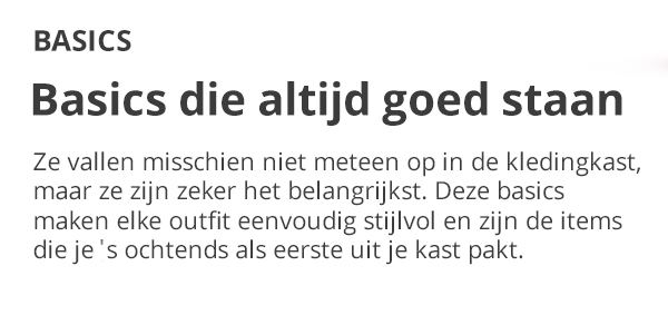 De perfecte basics zijn terug – ontdek ze nu
