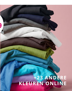 T-shirt, A-lijn, tuniekhals, korte mouw