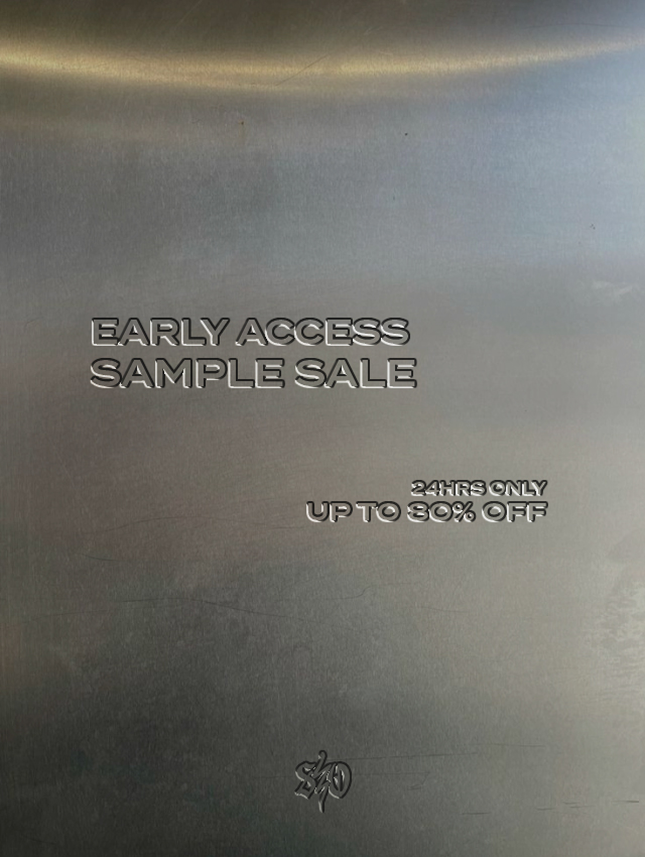 Sample sale early access