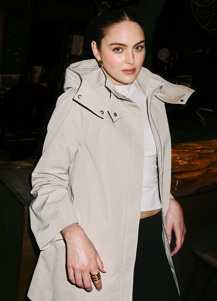 NALANI Swing Coat in Waterproof Twill