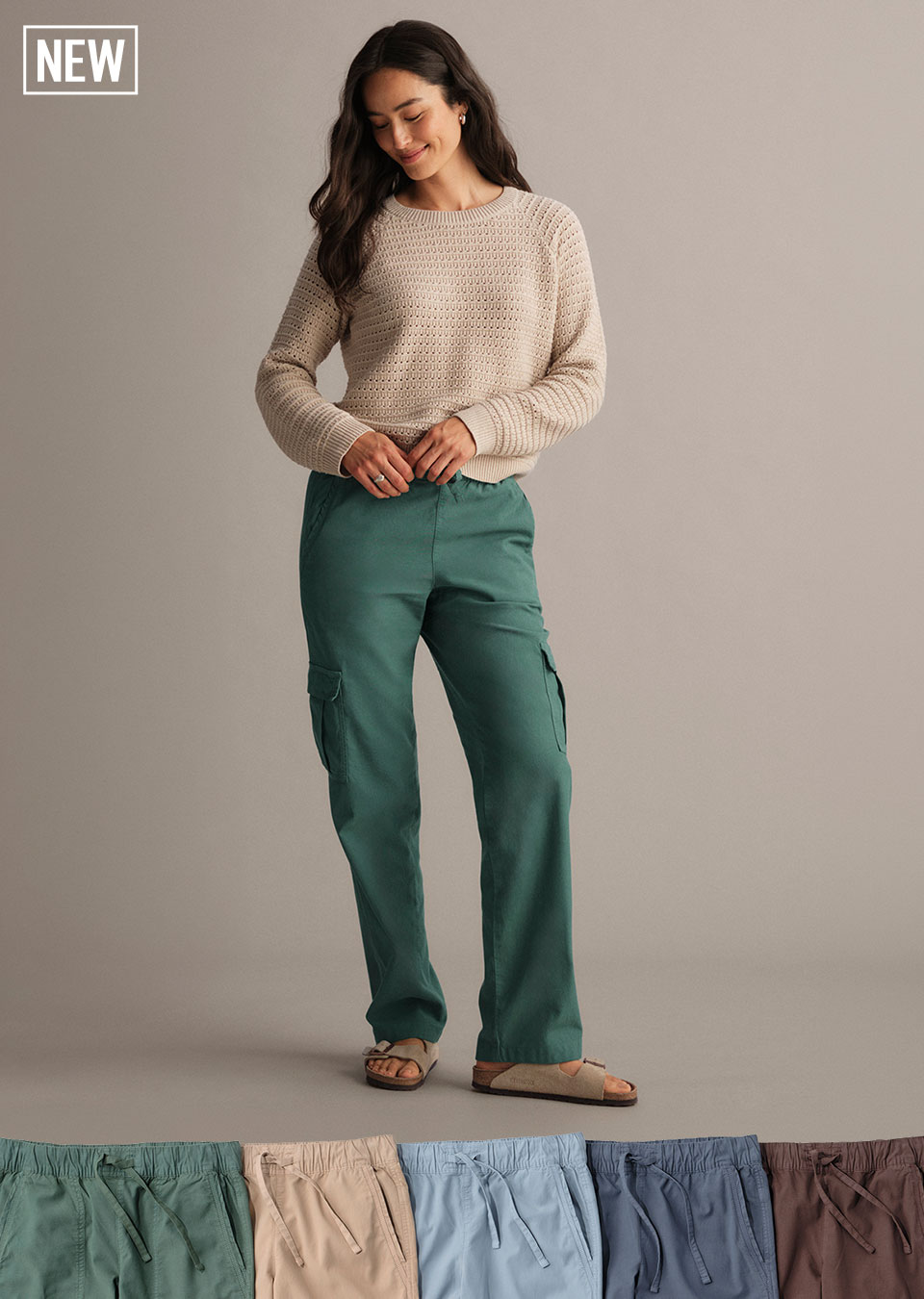 Sunwashed Pull-on Cargo Pants