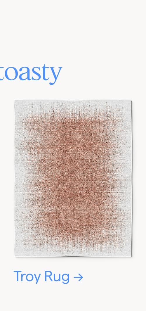 Warm and toasty. Troy Rug.