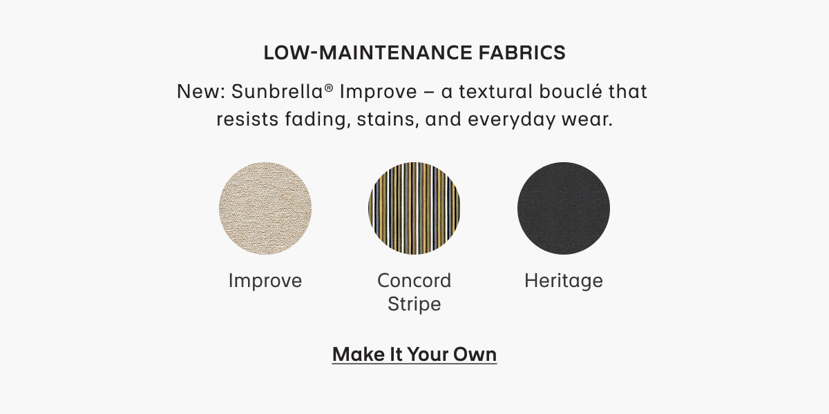 LOW-MAINTENANCE FABRICS