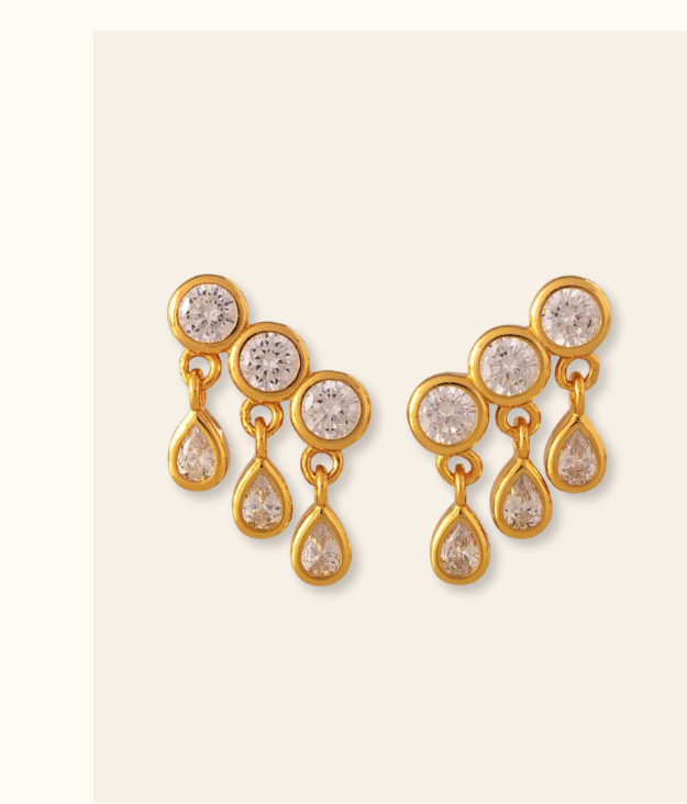 Diamond Raindrop Flat Back Studs 