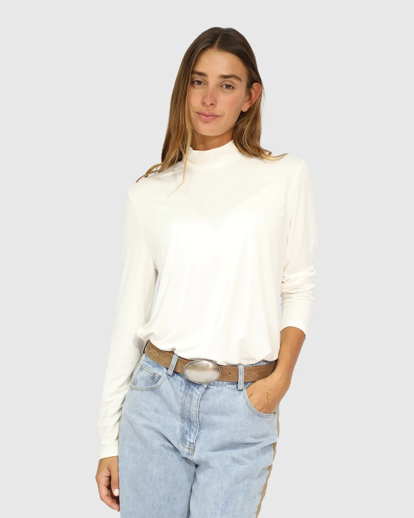 Image of Easy Love Long Sleeve Top - White
