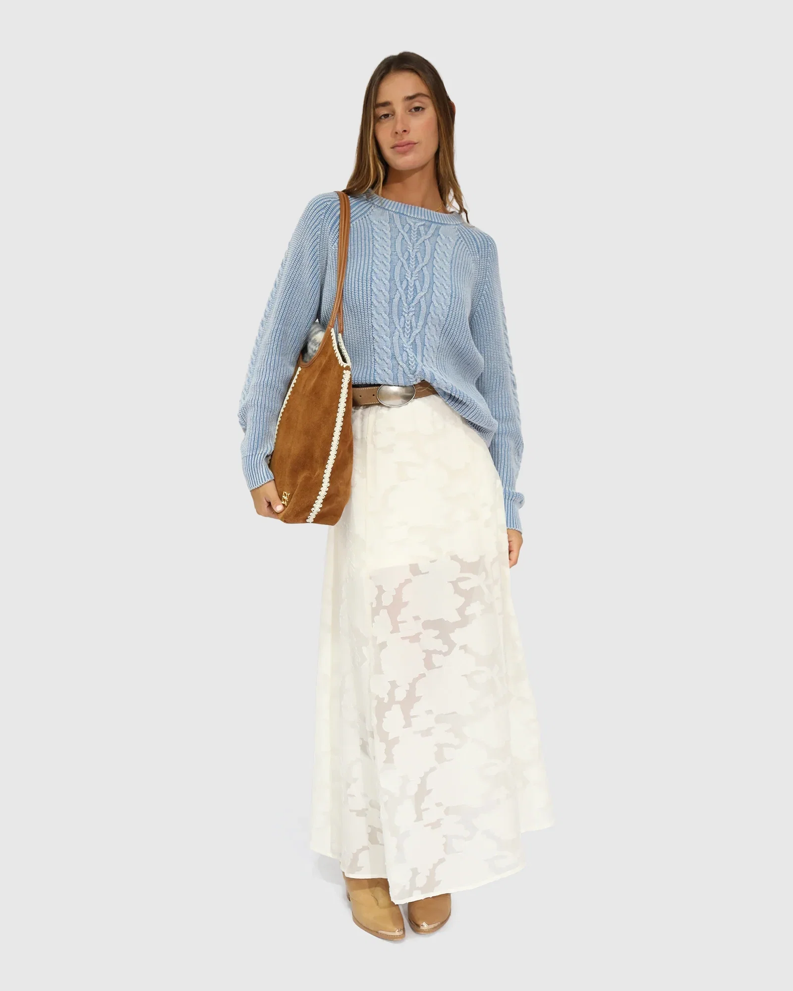 Image of Play It Cool Coupe Maxi Skirt - Cream