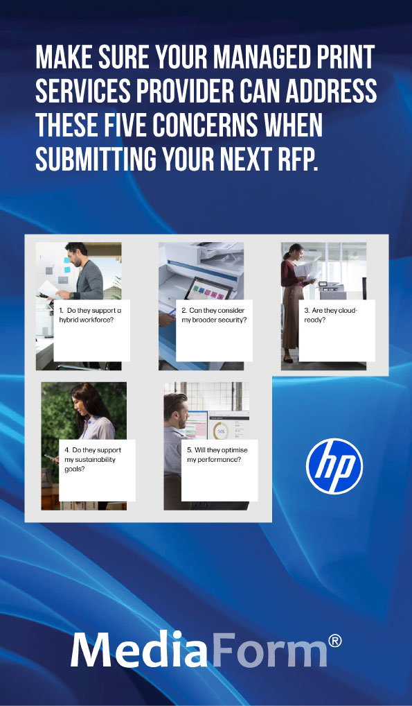 Make sure your managed print services provider can address these five concerns when submitting your next RFP
