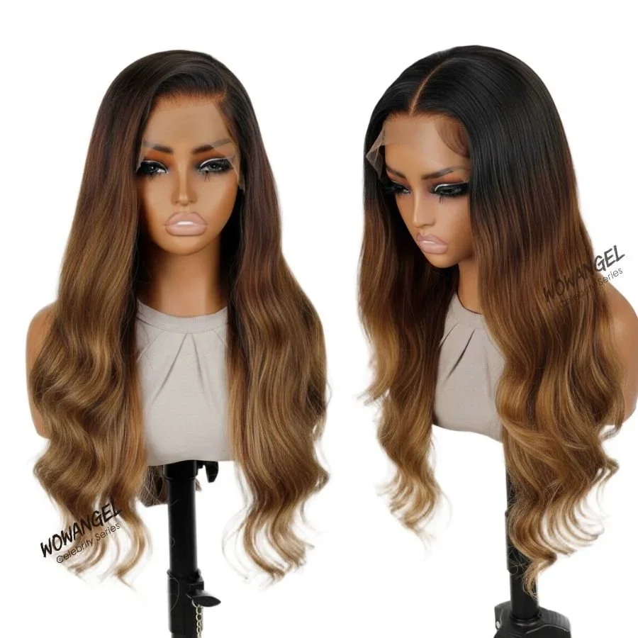 WOWANGEL Caramel Ombre Premium Raw Hair 13X6 HD Lace Frontal Wig
