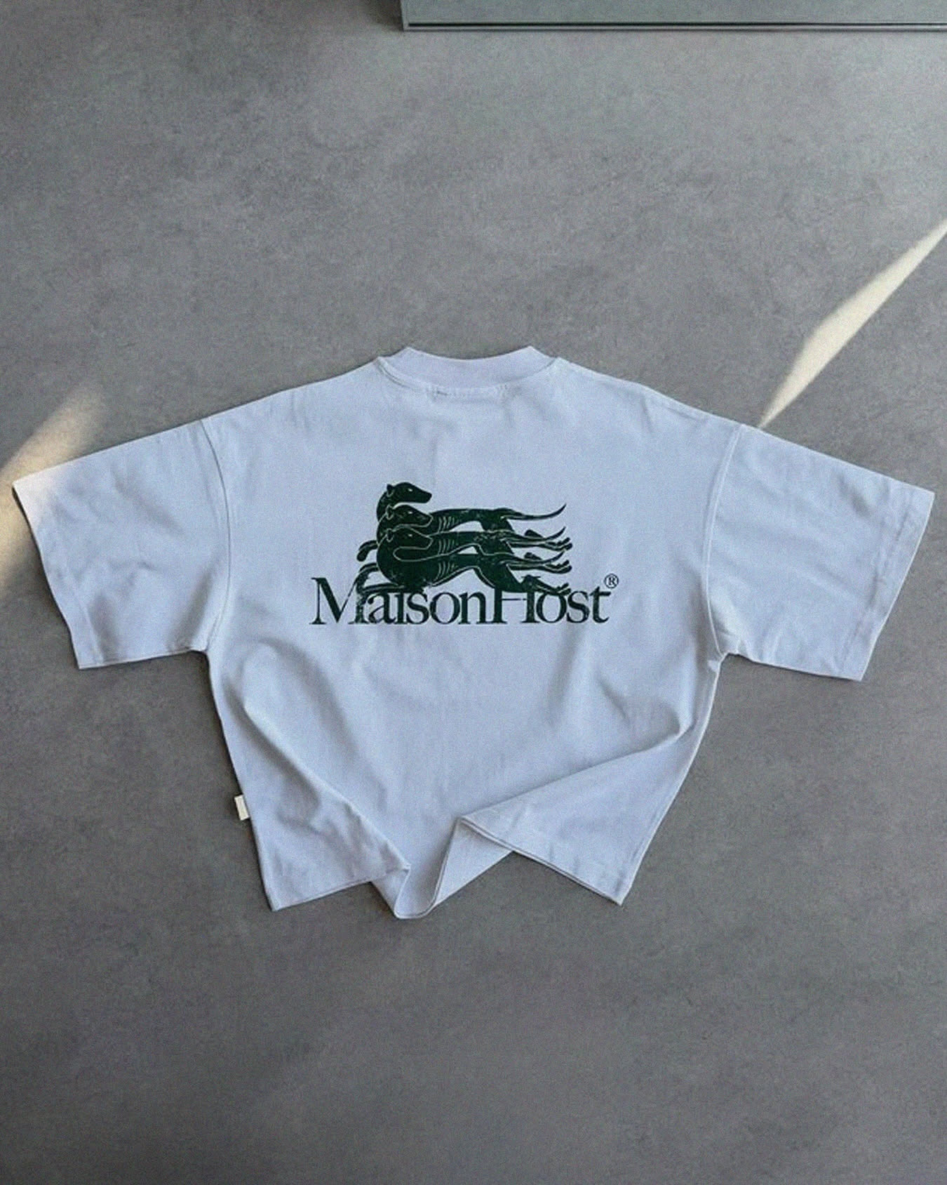 Galgo Tee.

Una pieza que refleja el universo de Maison Host: diseño limpio, algodón heavyweight y un gráfico vintage de un galgo en la espalda que aporta carácter sin perder la esencia minimalista de la marca.

Disponible en C/Paseo, 23_Ourense y en 4elementos.com

#4elementos #maisonhost #galgotee #streetwear #newin