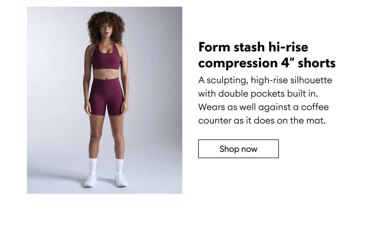 Form stash hi-rise  compression 4” shorts | Shop now 