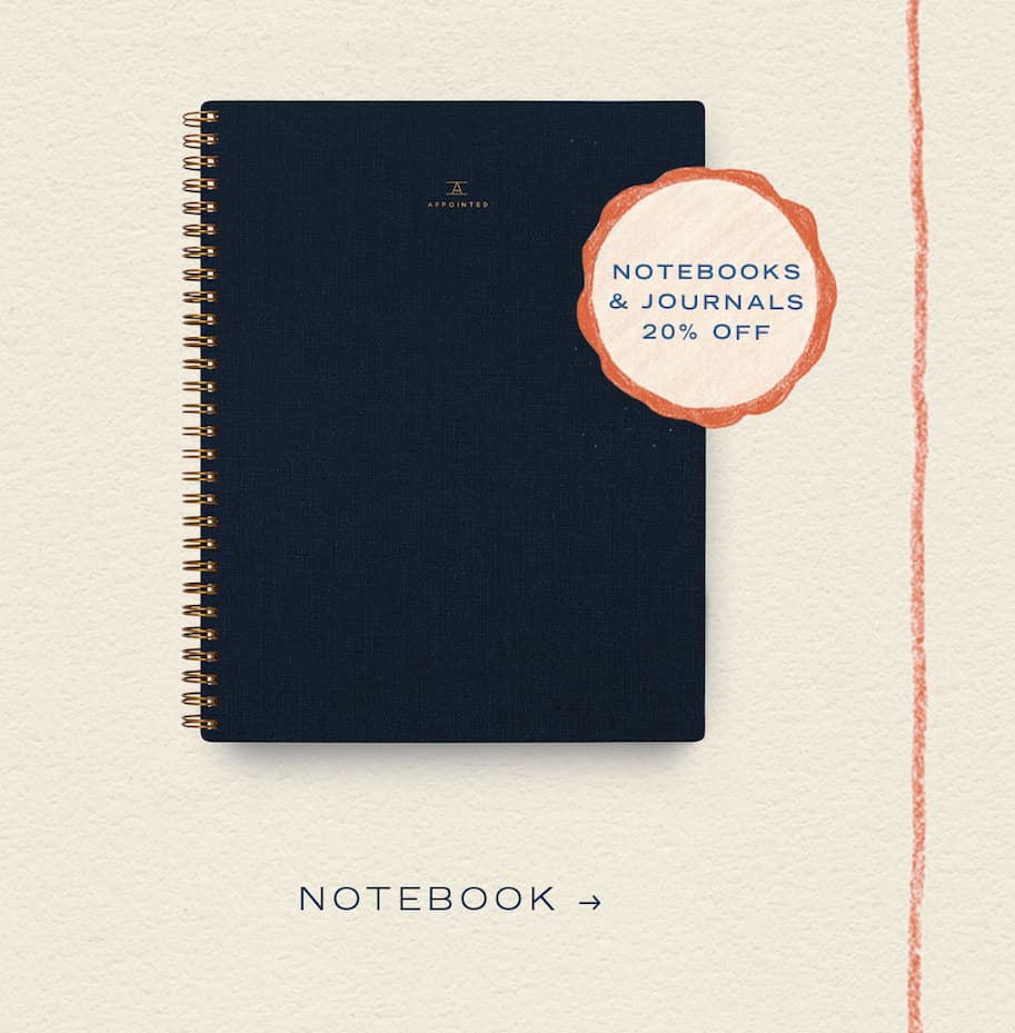 Notebooks & Journals 20% Off