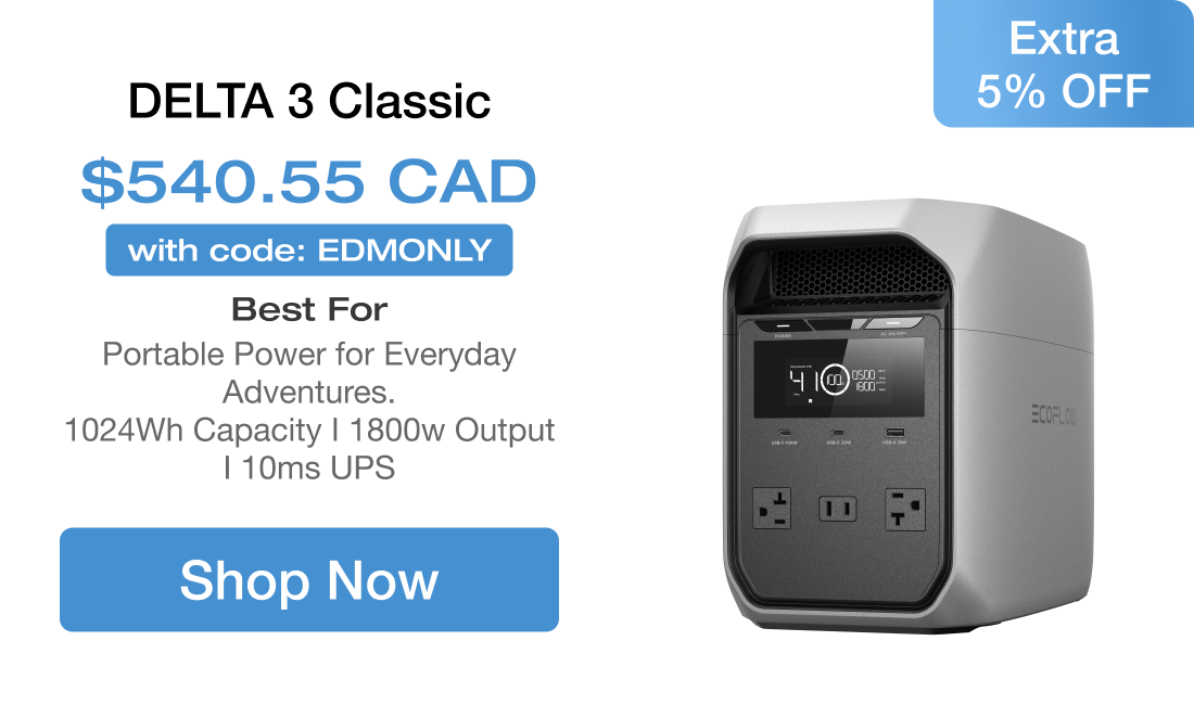 DELTA 3 Plus + WAVE 3 $1,308.15 Extra 5% OFF with code: EFOUT5 Best For Stay powered through work, weekends, and unexpected outages. Fastest Cooling and Heating | 8 Long Hours of Comfort