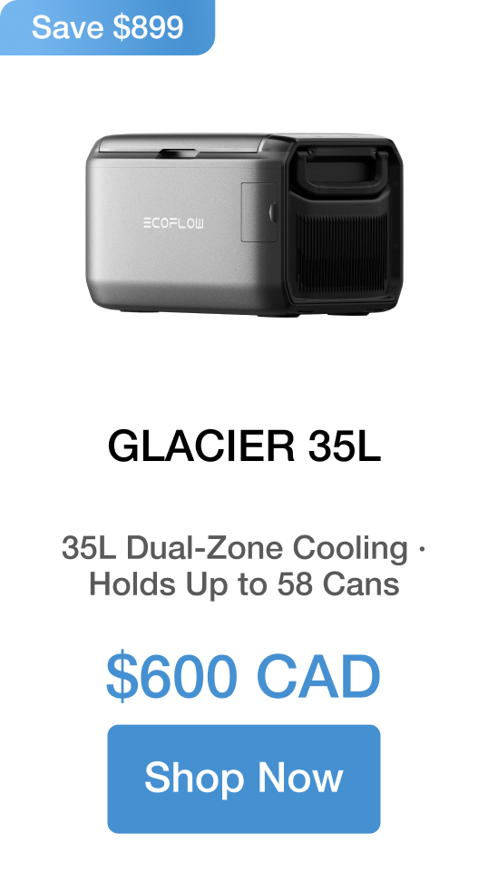 GLACIER 35L 35L Dual-Zone Cooling · Holds Up to 58 Cans $600 CAD Save $899