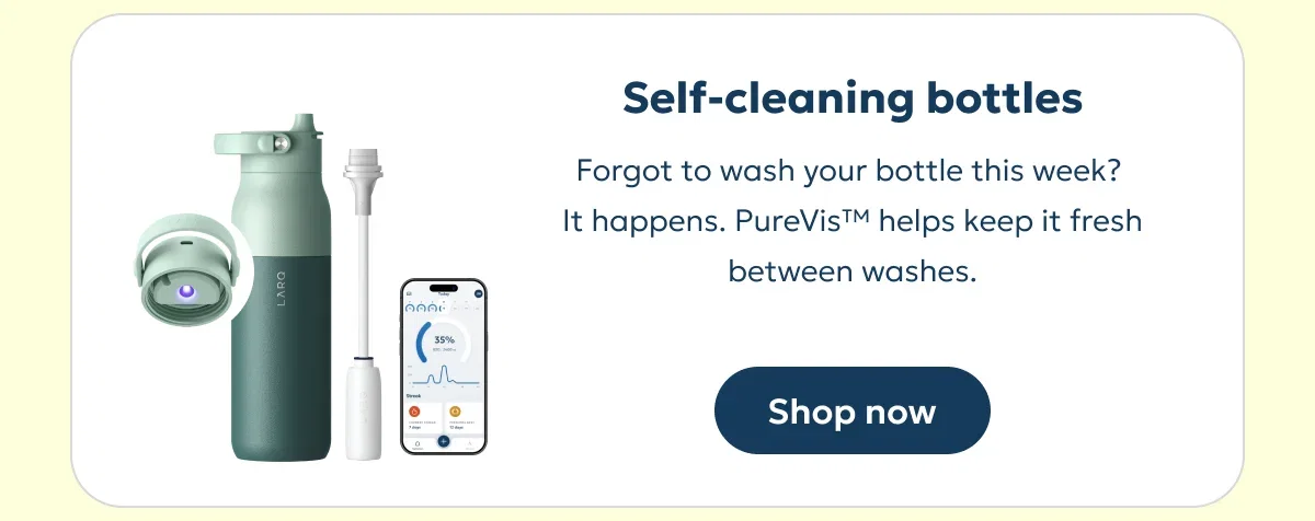 Self-cleaning bottles