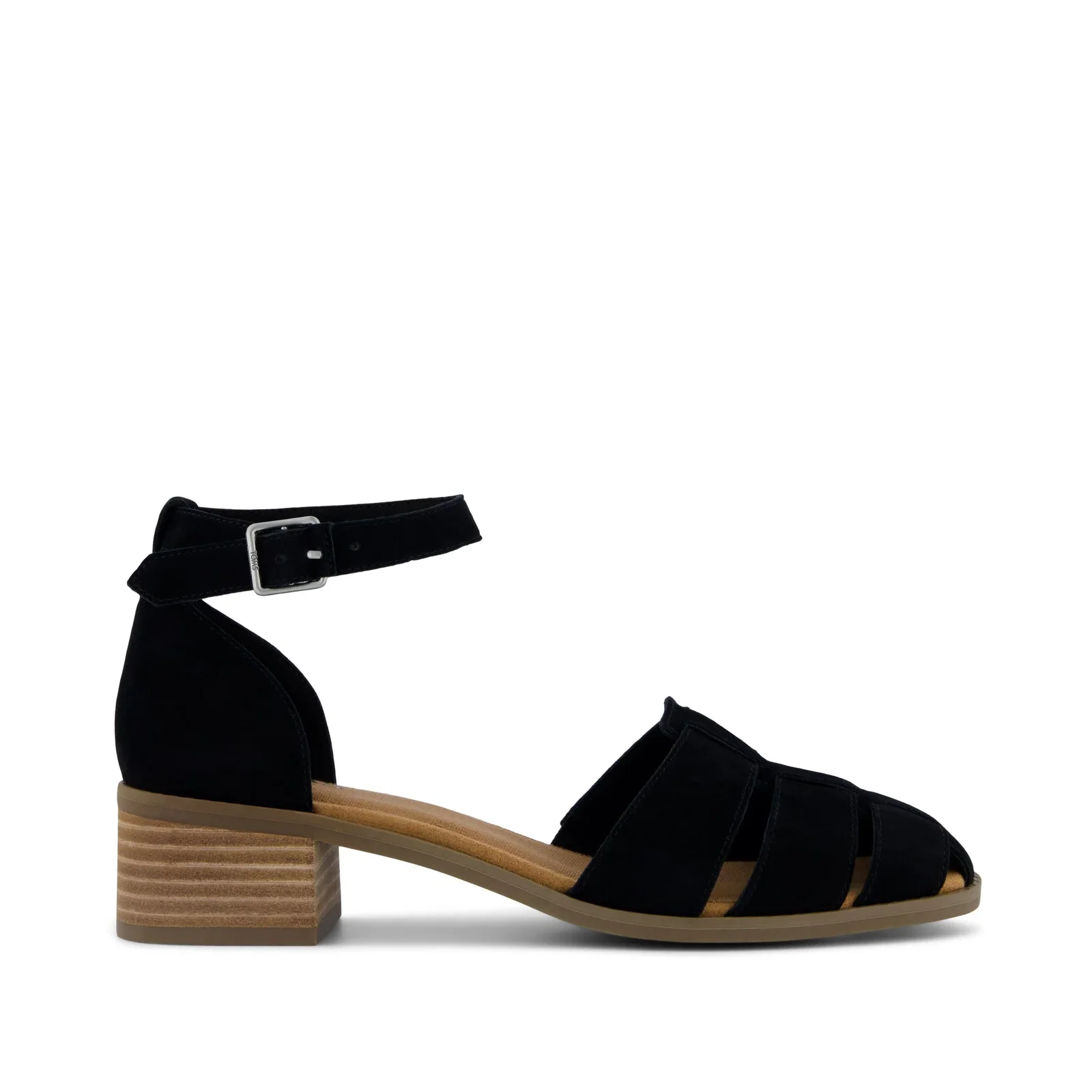 Image of Jaclyn Fisherman Heel Black Kid Suede