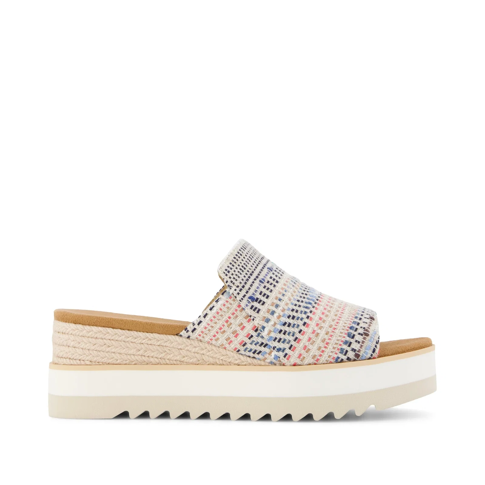 Image of Womens Diana Mule Wedge Sandal Global Stripes